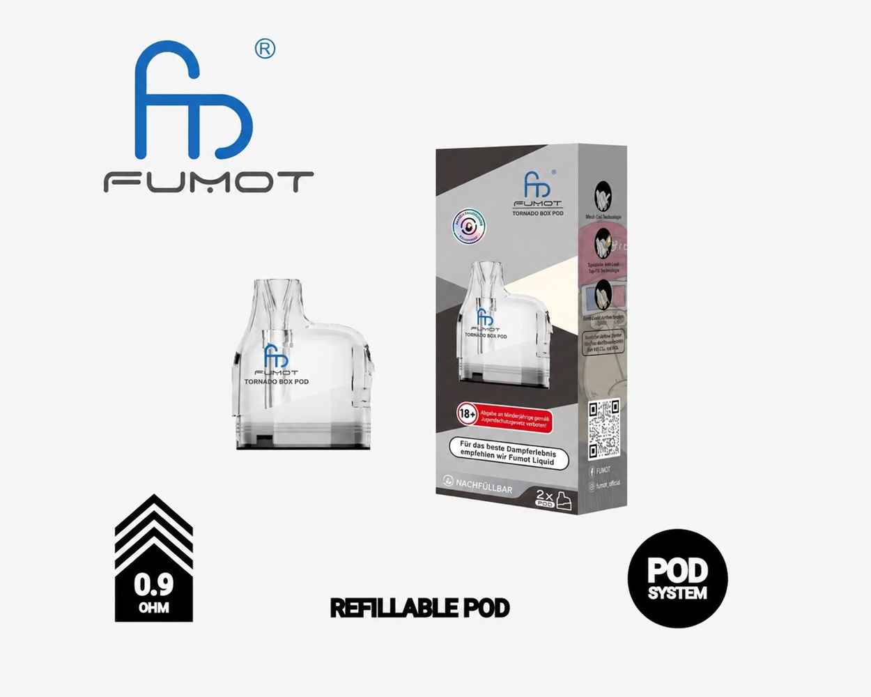Fumot Tornado Digital Box 12000 Leerpods