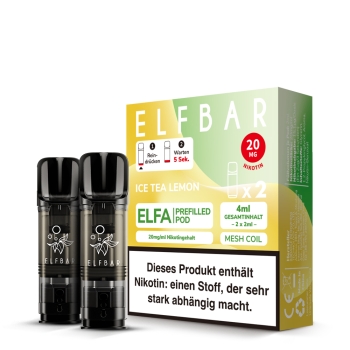 ELFA Pods by Elfbar - Ice Tea Lemon - Prefilled Pod 2ml/ Stück