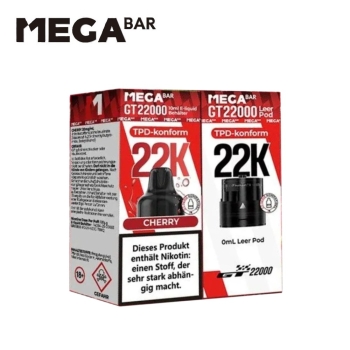 Mega Bar GT 22000  - Cherry - Prefilled Pod-Liquid 20mg