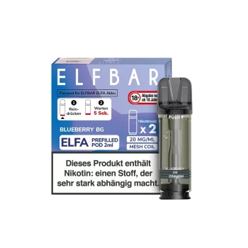 ELFA Pods by Elfbar - Blueberry BG - Prefilled Pod 2ml/ Stück