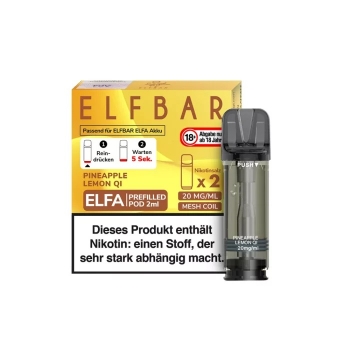 ELFA Pods by Elfbar - Pineapple Lemon QI - Prefilled Pod 2ml/ Stück