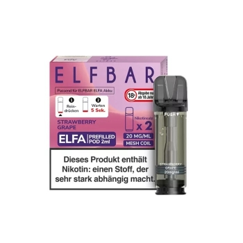 ELFA Pods by Elfbar - Strawberry Grape - Prefilled Pod 2ml/ Stück