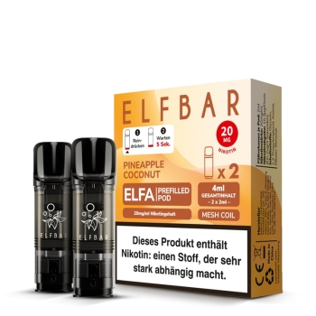 ELFA Pods by Elfbar - Pineapple Coconut - Prefilled Pod 2ml/ Stück