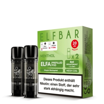 ELFA Pods by Elfbar - Menthol - Prefilled Pod 2ml/ Stück