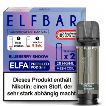 ELFA Pods by Elfbar - Blueberry Snow - Prefilled Pod 2ml/ Stück