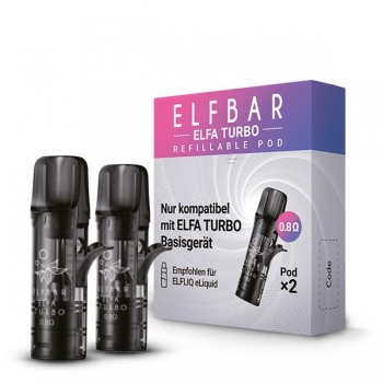 Elfbar Elfa Turbo Refillable Pods 0,8 Ohm / 1,1 Ohm - 2er Packung - 2ml (2 Stück pro Packung)