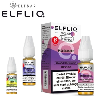 Elfliq von Elfbar – Flasche mit frischem E-Liquid für E-Zigaretten, verschiedene Aromen, jetzt bei Vaperking erhältlich