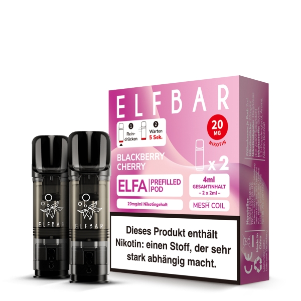 ELFA Pods by Elfbar - Blackberry Cherry - Prefilled Pod 2ml/ Stück