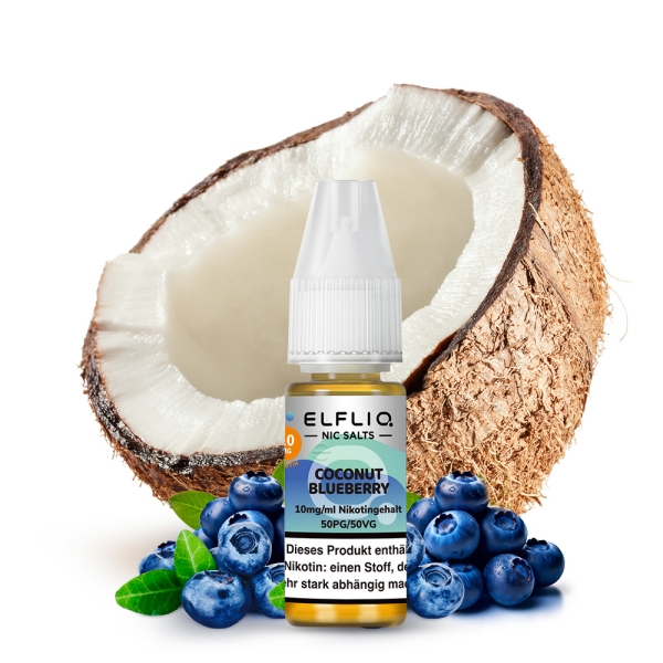 Elfliq Liquid by Elfbar - Blueberry Coconut - Nic Salt 10mg / 20mg