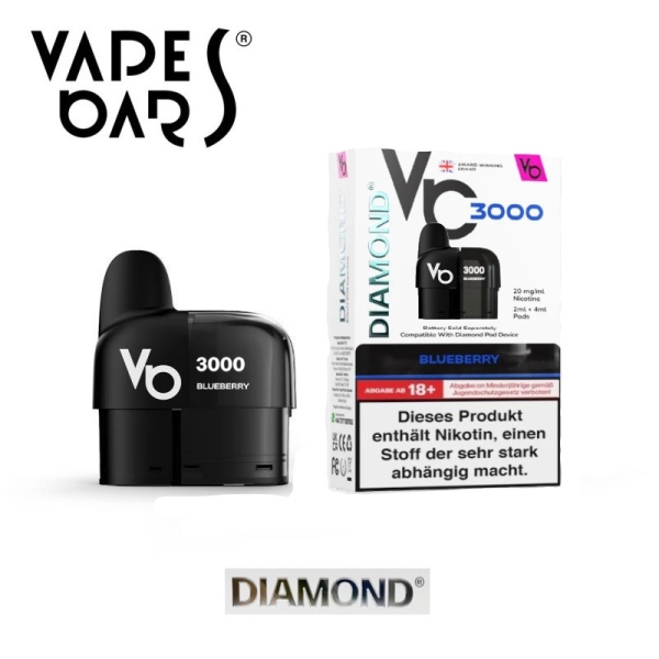 Vapes Bars Diamond 3000 Pods Alle Sorten 20mg